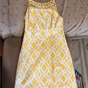 Lilly Pulitzer Yellow and White Mini Dress